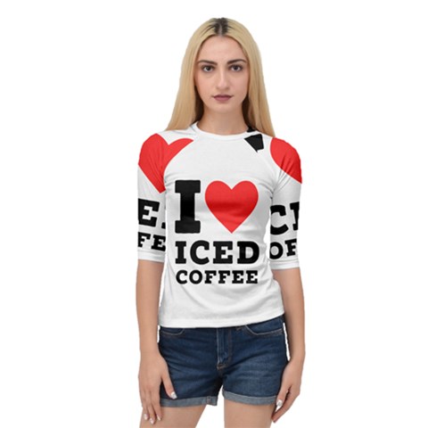 I Love Iced Coffee Quarter Sleeve Raglan Tee by ilovewhateva