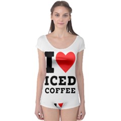 I Love Iced Coffee Boyleg Leotard  by ilovewhateva