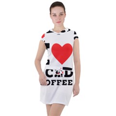 I Love Iced Coffee Drawstring Hooded Dress by ilovewhateva