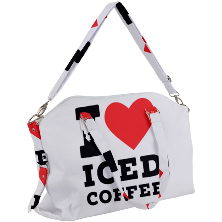 I love iced coffee Canvas Crossbody Bag