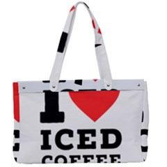 I Love Iced Coffee Canvas Work Bag by ilovewhateva