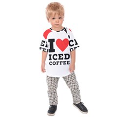 I love iced coffee Kids  Raglan Tee