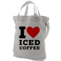 I love iced coffee Canvas Messenger Bag View1