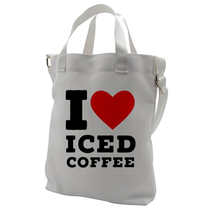 I love iced coffee Canvas Messenger Bag