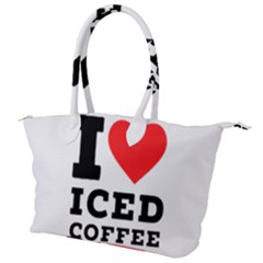 I Love Iced Coffee Canvas Shoulder Bag by ilovewhateva