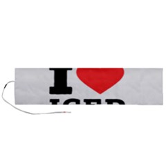 I Love Iced Coffee Roll Up Canvas Pencil Holder (l) by ilovewhateva