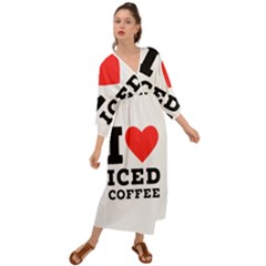 I Love Iced Coffee Grecian Style  Maxi Dress by ilovewhateva