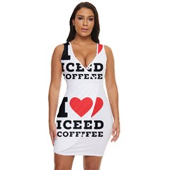 I Love Iced Coffee Draped Bodycon Dress by ilovewhateva