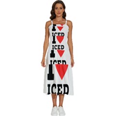 I Love Iced Coffee Sleeveless Shoulder Straps Boho Dress by ilovewhateva