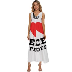 I Love Iced Coffee V-neck Sleeveless Loose Fit Overalls by ilovewhateva