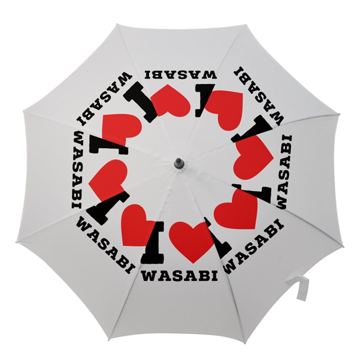 I love wasabi Hook Handle Umbrellas (Large)