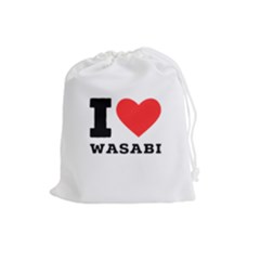 I Love Wasabi Drawstring Pouch (large) by ilovewhateva