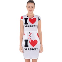 I Love Wasabi Capsleeve Drawstring Dress  by ilovewhateva