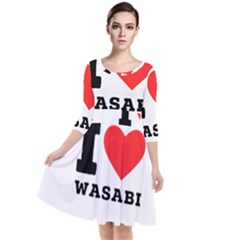 I Love Wasabi Quarter Sleeve Waist Band Dress by ilovewhateva