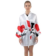 I Love Wasabi Long Sleeve Satin Kimono by ilovewhateva