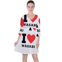 I Love Wasabi Quarter Sleeve Ruffle Waist Dress by ilovewhateva