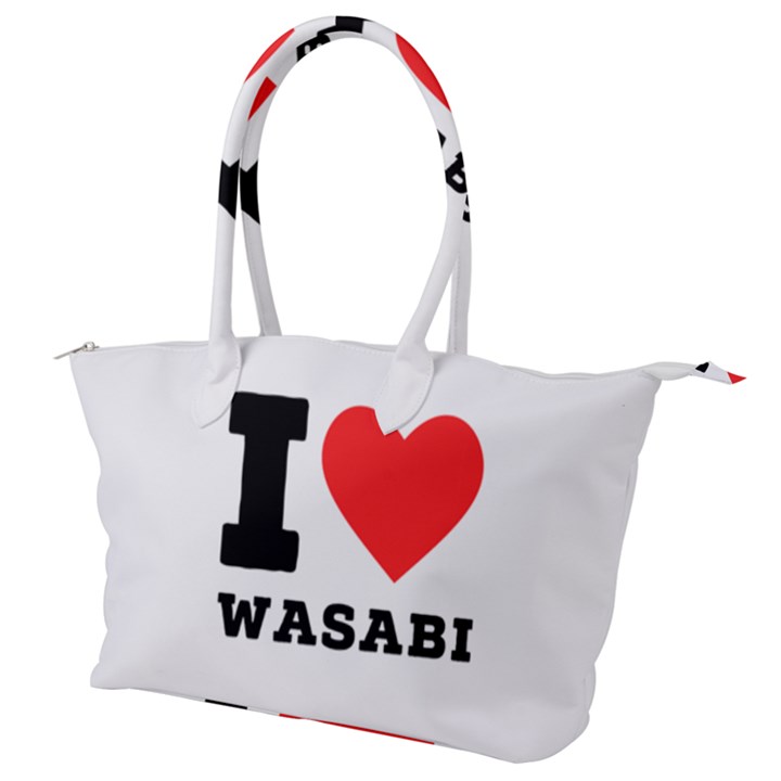 I love wasabi Canvas Shoulder Bag