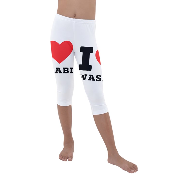 I love wasabi Kids  Lightweight Velour Capri Leggings 