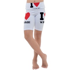 I Love Wasabi Kids  Lightweight Velour Cropped Yoga Leggings by ilovewhateva