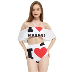 I Love Wasabi Halter Flowy Bikini Set  by ilovewhateva