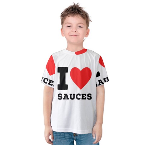 I Love Sauces Kids  Cotton Tee by ilovewhateva