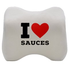 I Love Sauces Velour Head Support Cushion by ilovewhateva