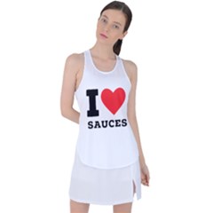 I Love Sauces Racer Back Mesh Tank Top