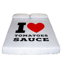 I Love Tomatoes Sauce Fitted Sheet (california King Size) by ilovewhateva