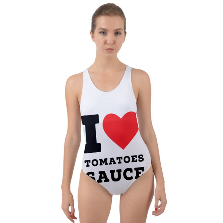 I love tomatoes sauce Cut-Out Back One Piece Swimsuit