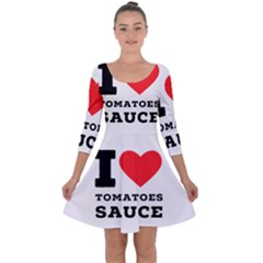 I Love Tomatoes Sauce Quarter Sleeve Skater Dress by ilovewhateva