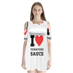 I Love Tomatoes Sauce Shoulder Cutout Velvet One Piece by ilovewhateva