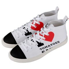 I Love Tomatoes Sauce Men s Mid-top Canvas Sneakers by ilovewhateva