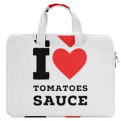 I Love Tomatoes Sauce Macbook Pro 13  Double Pocket Laptop Bag by ilovewhateva