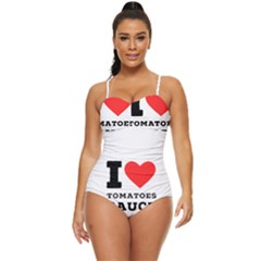 I Love Tomatoes Sauce Retro Full Coverage Swimsuit by ilovewhateva