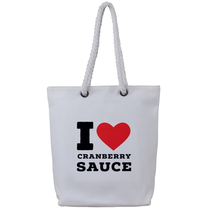 I love cranberry sauce Full Print Rope Handle Tote (Small)