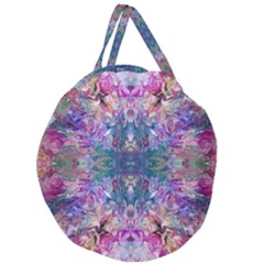 Roses Liquify Giant Round Zipper Tote by kaleidomarblingart