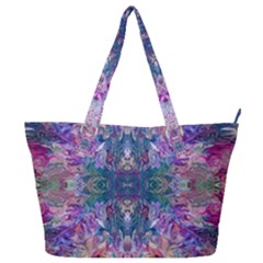 Roses Liquify Full Print Shoulder Bag by kaleidomarblingart