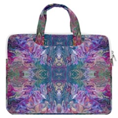 Roses Liquify Macbook Pro 13  Double Pocket Laptop Bag by kaleidomarblingart