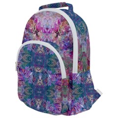 Roses Liquify Rounded Multi Pocket Backpack by kaleidomarblingart