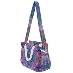 Roses Liquify Rope Handles Shoulder Strap Bag by kaleidomarblingart