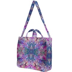 Roses Liquify Square Shoulder Tote Bag by kaleidomarblingart