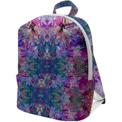 Roses Liquify Zip Up Backpack by kaleidomarblingart