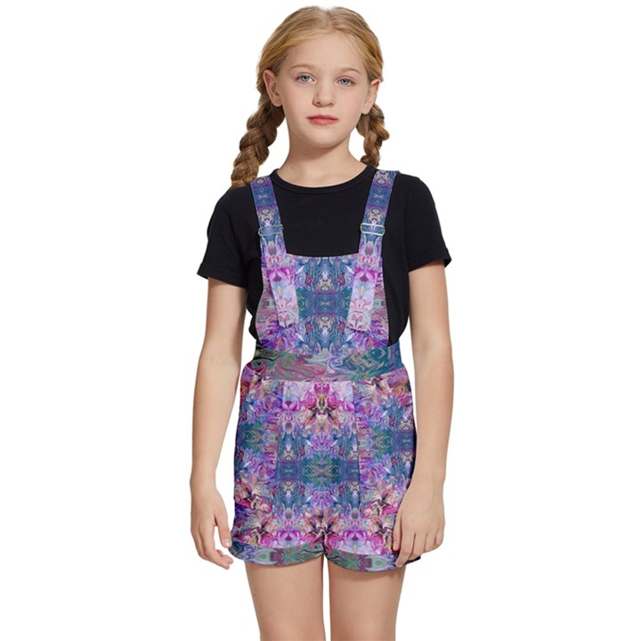 Roses Liquify Kids  Short Overalls