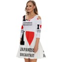 I love Japanese breakfast  Shoulder Cut Out Zip Up Dress View2