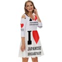 I love Japanese breakfast  Shoulder Cut Out Zip Up Dress View3