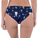 Cute Astronaut Cat With Star Galaxy Elements Seamless Pattern Reversible Classic Bikini Bottoms View4