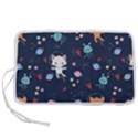 Cute Astronaut Cat With Star Galaxy Elements Seamless Pattern Pen Storage Case (M) View1