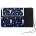 Cute Astronaut Cat With Star Galaxy Elements Seamless Pattern Pen Storage Case (M) View2