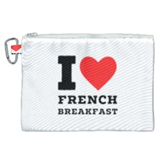 I Love French Breakfast  Canvas Cosmetic Bag (xl) by ilovewhateva