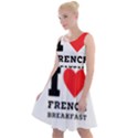 I love French breakfast  Knee Length Skater Dress View1